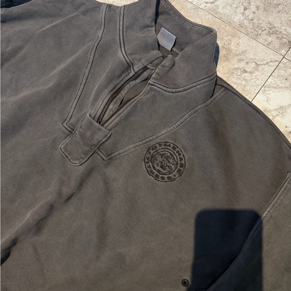 Gymshark Charcoal Zip-Up Sweater - Picture 2 of 3